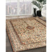 Traditional Sienna Brown Persian Rug in Family Room, tr2095