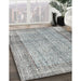 Machine Washable Traditional Smokey Gray Rug in a Family Room, wshtr2097