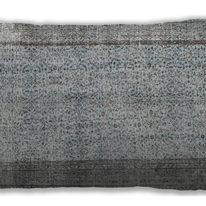 Traditional Classic Rectangular Smokey Gray Lumbar Throw Pillow, 13 inch by 19 inch, lbtr2097