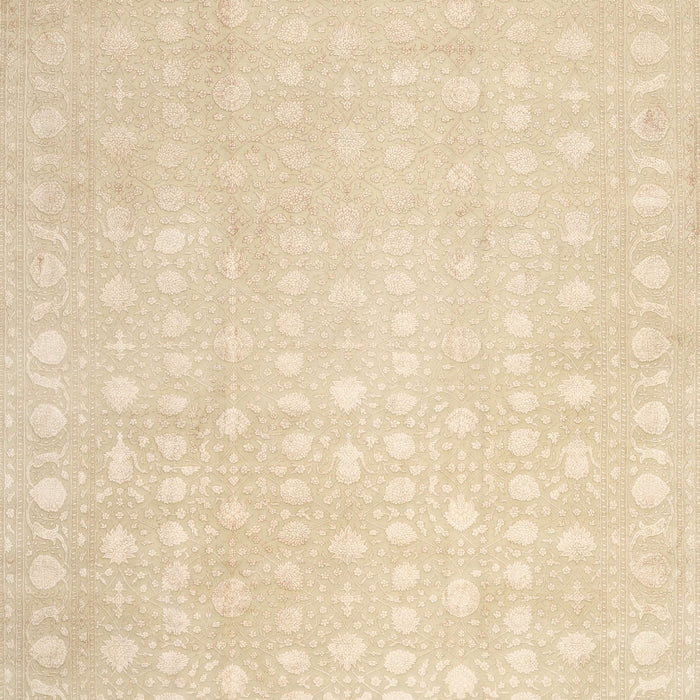 Machine Washable Traditional Khaki Gold Rug, wshtr2098