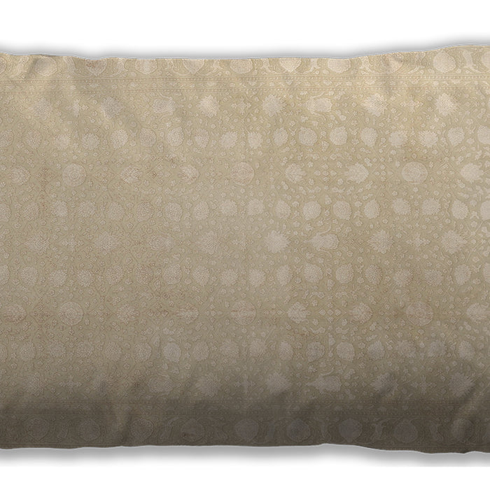 Traditional Classic Rectangular Khaki Gold Lumbar Throw Pillow, 13 inch by 19 inch, lbtr2098