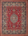 Traditional Orange Salmon Pink Medallion Rug, tr20