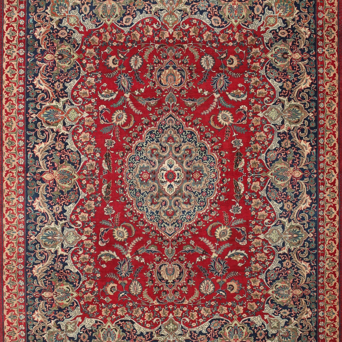 Traditional Orange Salmon Pink Medallion Rug, tr20