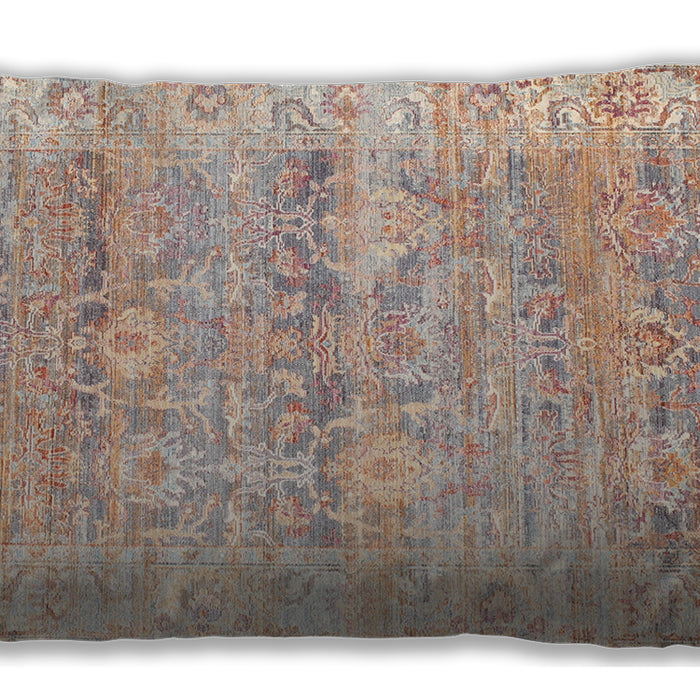 Traditional Classic Rectangular Light Copper Gold Lumbar Throw Pillow, 13 inch by 19 inch, lbtr2101