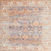 Square Traditional Light Copper Gold Persian Rug, tr2101