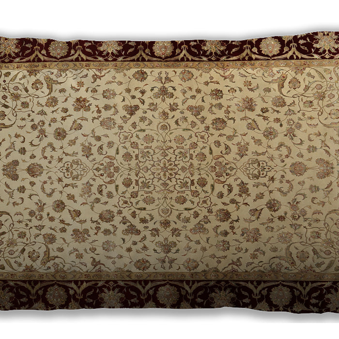 Traditional Classic Rectangular Saddle Brown Lumbar Throw Pillow, 13 inch by 19 inch, lbtr2102