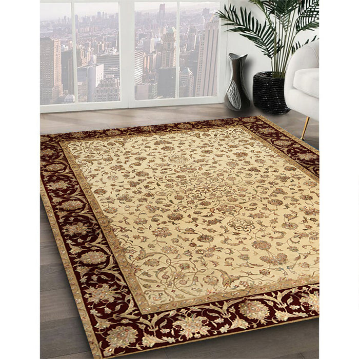 Traditional Saddle Brown Oriental Rug in Family Room, tr2102
