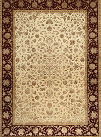 Machine Washable Traditional Saddle Brown Rug, wshtr2102