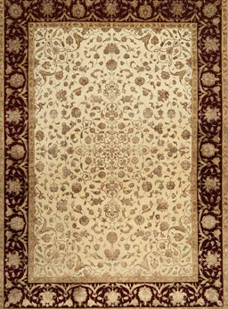 Machine Washable Traditional Saddle Brown Rug, wshtr2102
