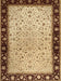 Machine Washable Traditional Saddle Brown Rug, wshtr2102