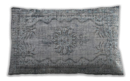 Traditional Classic Rectangular Platinum Gray Lumbar Throw Pillow, 13 inch by 19 inch, lbtr2103