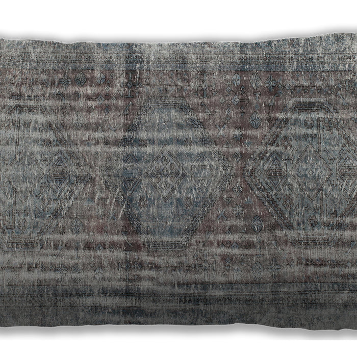 Traditional Classic Rectangular Ash Gray Lumbar Throw Pillow, 13 inch by 19 inch, lbtr2104