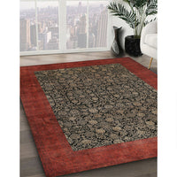 Traditional Saffron Red Persian Rug, tr2105