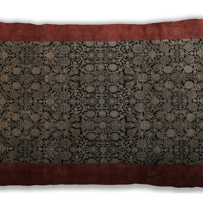 Traditional Classic Rectangular Saffron Red Lumbar Throw Pillow, 13 inch by 19 inch, lbtr2105