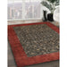 Traditional Saffron Red Persian Rug in Family Room, tr2105