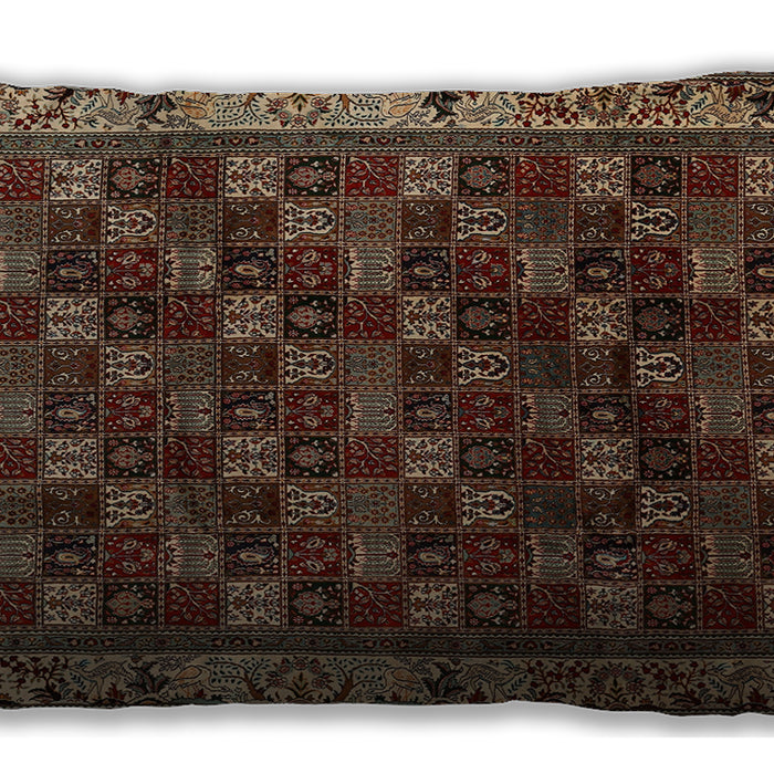 Traditional Classic Rectangular Dark Almond Brown Lumbar Throw Pillow, 13 inch by 19 inch, lbtr210
