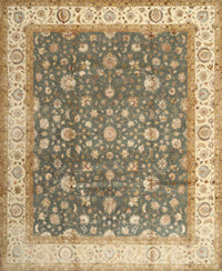 Machine Washable Traditional Brown Rug, wshtr2110