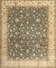 Machine Washable Traditional Brown Rug, wshtr2110