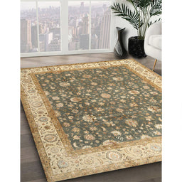 Traditional Brown Persian Rug in Family Room, tr2110