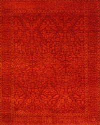 Machine Washable Traditional Red Rug, wshtr2111