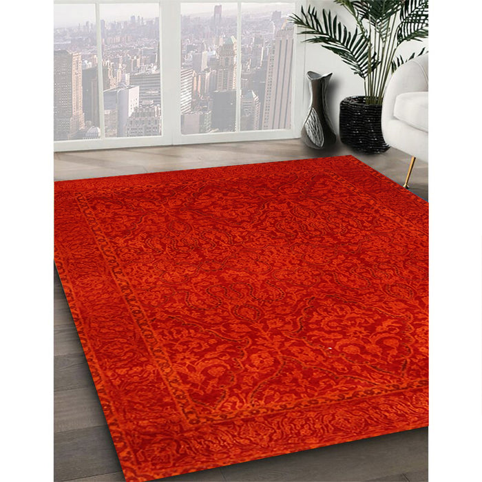 Traditional Red Persian Rug in Family Room, tr2111