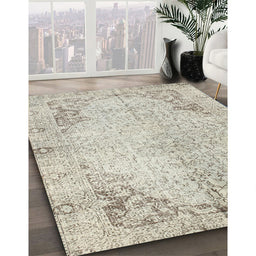 Machine Washable Traditional Tan Brown Gold Rug in a Family Room, wshtr2114