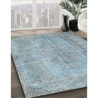 Traditional Light Slate Gray Persian Rug, tr2115