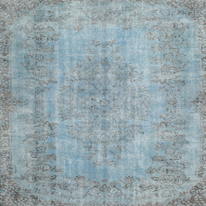 Square Traditional Light Slate Gray Persian Rug, tr2115