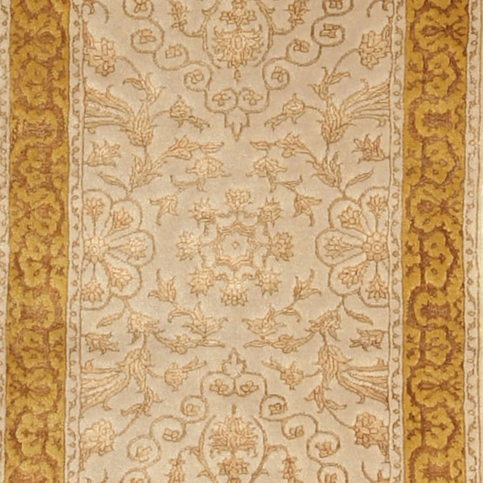 Machine Washable Traditional Orange Rug, wshtr2116