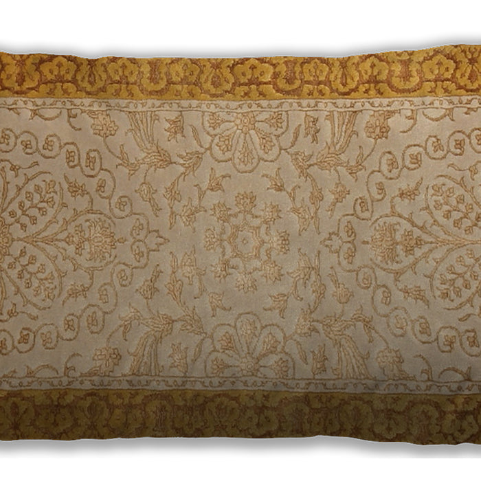 Traditional Classic Rectangular Orange Lumbar Throw Pillow, 13 inch by 19 inch, lbtr2116