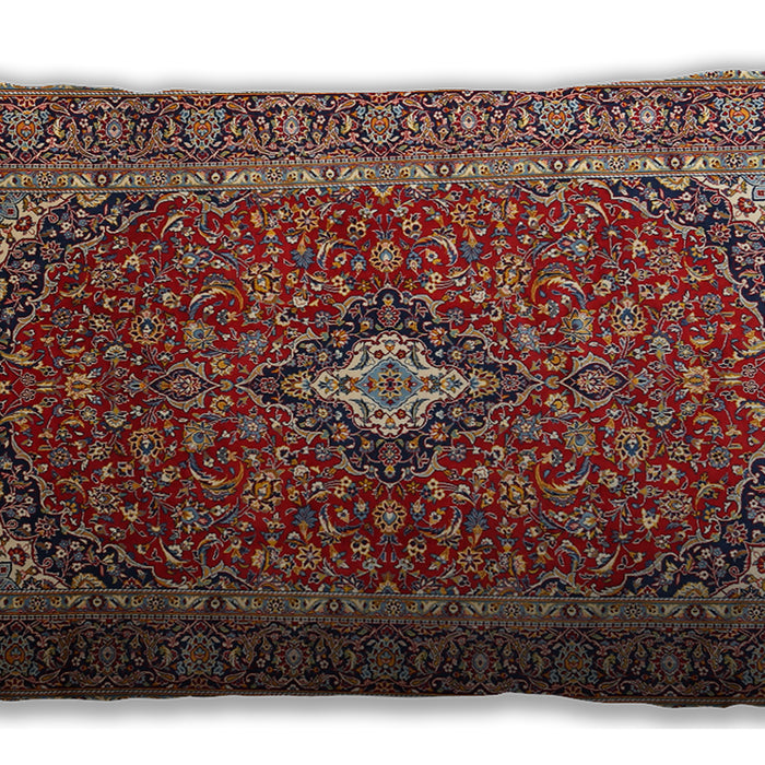 Traditional Classic Rectangular Saffron Red Lumbar Throw Pillow, 13 inch by 19 inch, lbtr2119