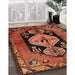 Traditional Orange Persian Rug in Family Room, tr211