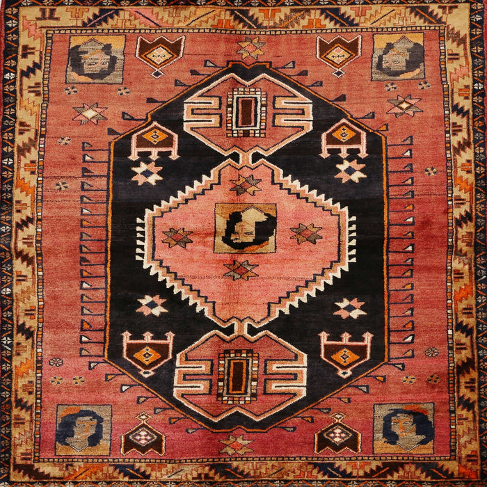 Square Traditional Orange Persian Rug, tr211
