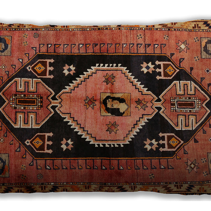 Traditional Classic Rectangular Orange Lumbar Throw Pillow, 13 inch by 19 inch, lbtr211