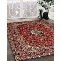 Traditional Saffron Red Medallion Rug, tr2120