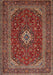 Traditional Saffron Red Medallion Rug, tr2120