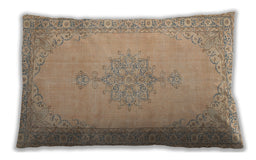 Traditional Classic Rectangular Orange Brown Lumbar Throw Pillow, 13 inch by 19 inch, lbtr2121