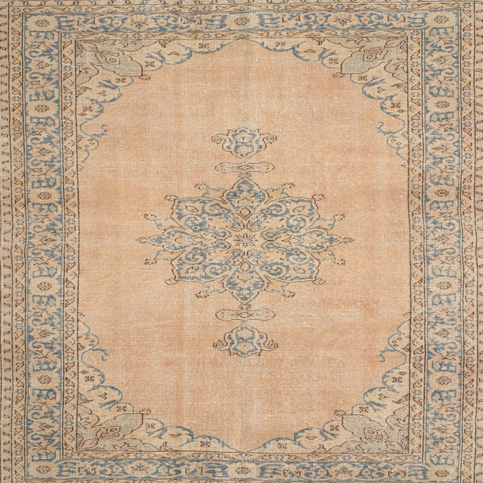 Square Traditional Orange Brown Persian Rug, tr2121