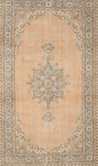 Machine Washable Traditional Orange Brown Rug, wshtr2121