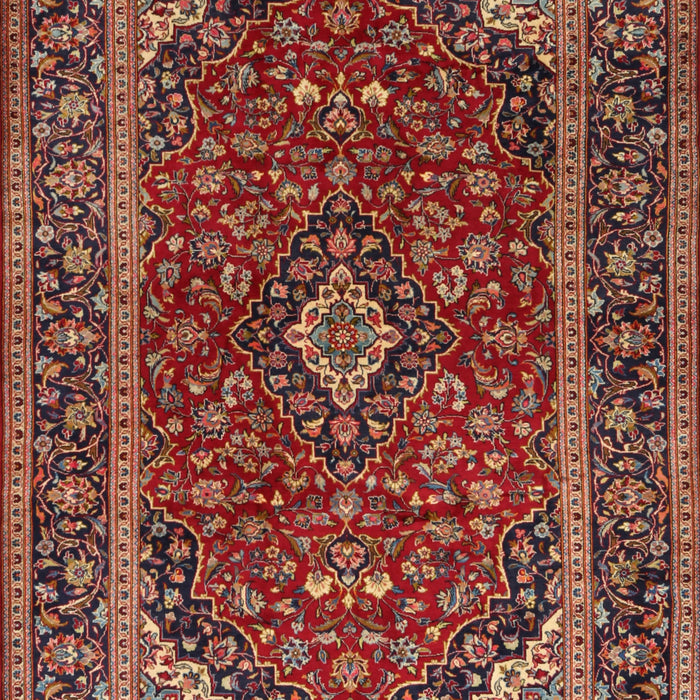 Machine Washable Traditional Saffron Red Rug, wshtr2122