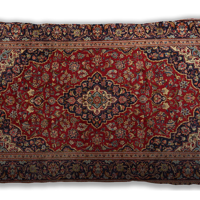 Traditional Classic Rectangular Saffron Red Lumbar Throw Pillow, 13 inch by 19 inch, lbtr2122