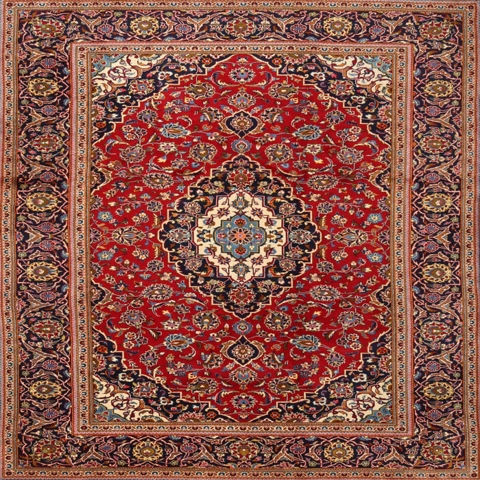 Round Machine Washable Traditional Orange Brown Rug, wshtr2123