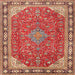 Square Traditional Sand Brown Persian Rug, tr2124