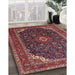 Machine Washable Traditional Dark Almond Brown Rug in a Family Room, wshtr2126