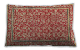 Traditional Classic Rectangular Red Lumbar Throw Pillow, 13 inch by 19 inch, lbtr212