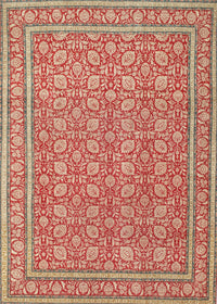 Machine Washable Traditional Red Rug, wshtr212