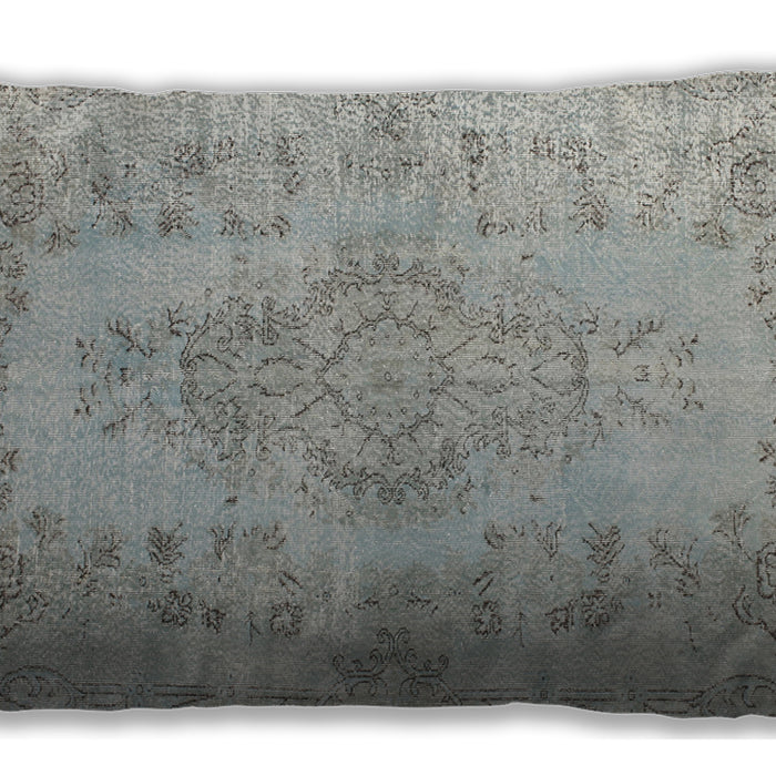 Traditional Classic Rectangular Silver Gray Lumbar Throw Pillow, 13 inch by 19 inch, lbtr2130