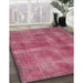 Traditional Dark Pink Persian Rug in Family Room, tr2131