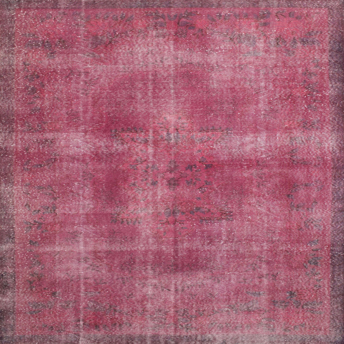 Square Traditional Dark Pink Persian Rug, tr2131