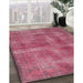 Machine Washable Traditional Dark Pink Rug in a Family Room, wshtr2131